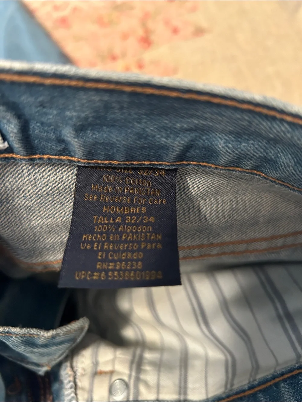 Arizona Jean Company Men's Straight Light Blue Denim Jeans
